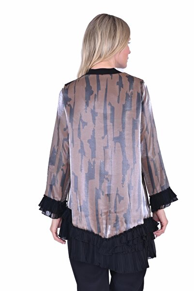 Invee 6980 Кафява туника с асиметрична пола