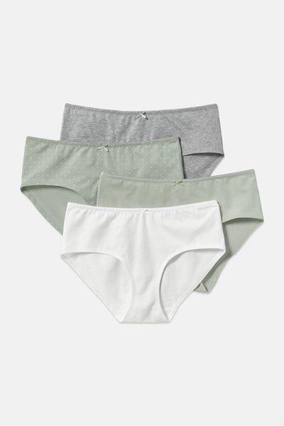 Tchibo Women 4 Pack Microdot Panty, Sage