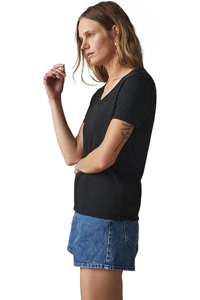 GIORGINA FERRI Tricou premium pentru femei ESS Logo cu decolteu în V Irina