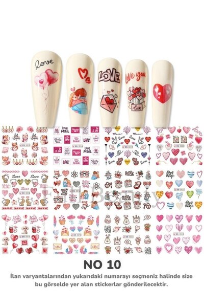 Full Beauty Renkli ve Desenli Tırnak Stickerları - Nail Art Sticker Çeşitleri...