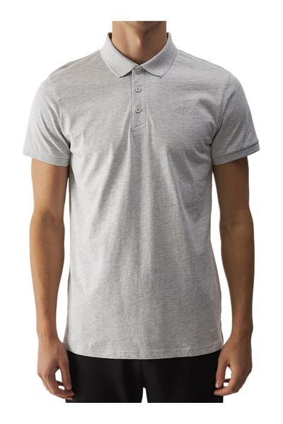 4F TRIOU POLO M316 tricou barbatesc gri