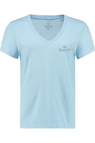 GIORGINA FERRI Tricou premium pentru femei ESS Logo cu decolteu în V Irina