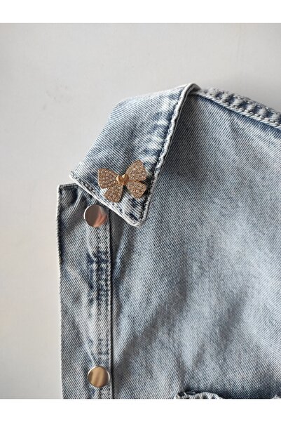 MutluBiDünya 1 Adet Fiyonk Model Taşlı Broş