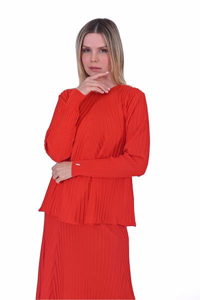 Invee Invee 6985 Orange Knitwear Tunic