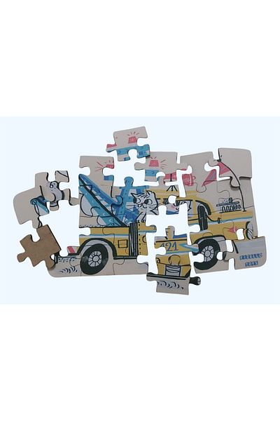 Fizello Tow Truck - Tow Truck / Small Puzzle 3-7 Years 24 Pieces