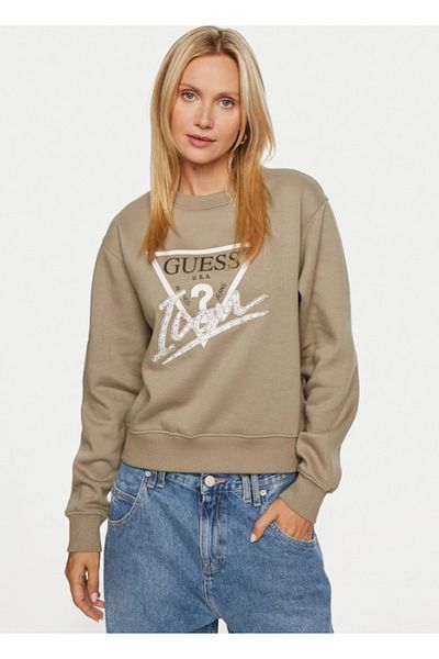 Guess CN ICON SWEATSHIRT women's green sweatshirt