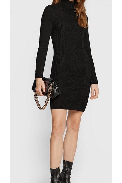 Guess ELISABETH DRESS SWEA women's dress black