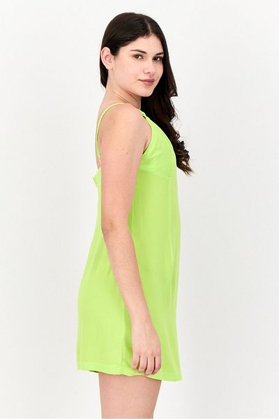 Cropp Women Plain Mini Dress, Lime Green