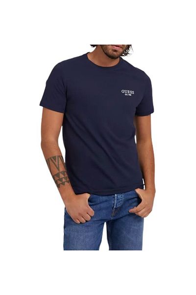 Guess Tricou bărbați ERMES CN SS TEE albastru