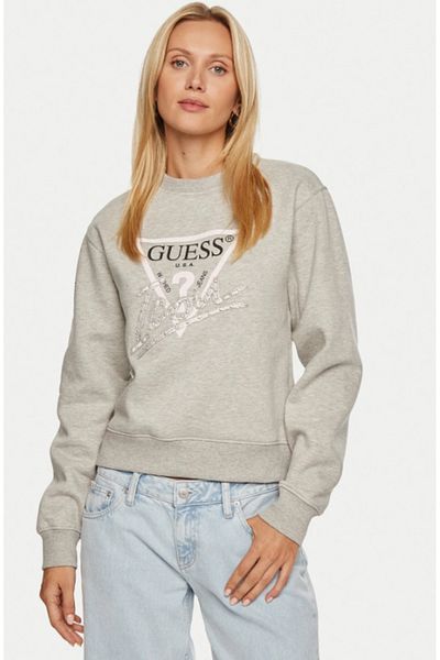 Guess CN ICON SWEATSHIRT women's sweatshirt gray