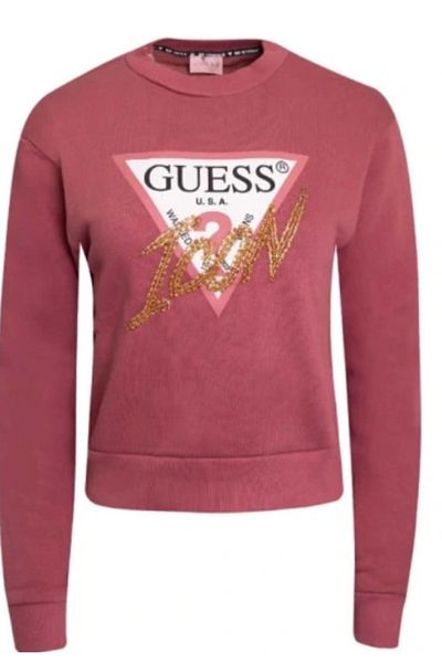 Guess CN ICON SWEATSHIRT women's sweatshirt red