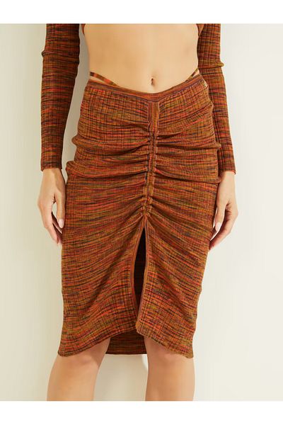 Guess GUESS CINCHED FRONT ANIKA women's skirt red