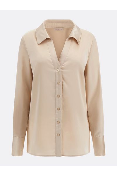 Guess LS FLORIANE SHIRT camasa dama bej