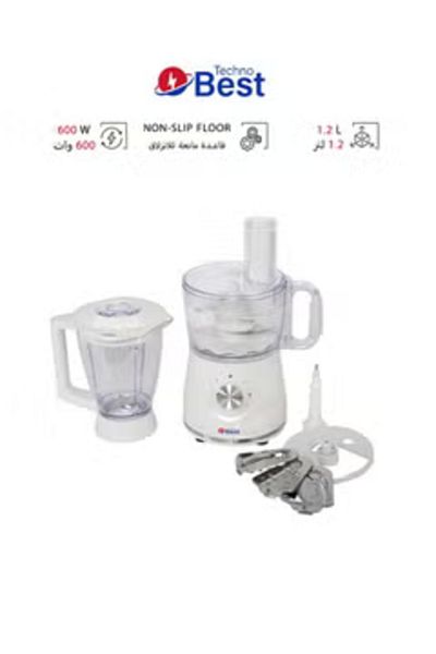 Techno Best 600W Food Processor, White-BFP-002