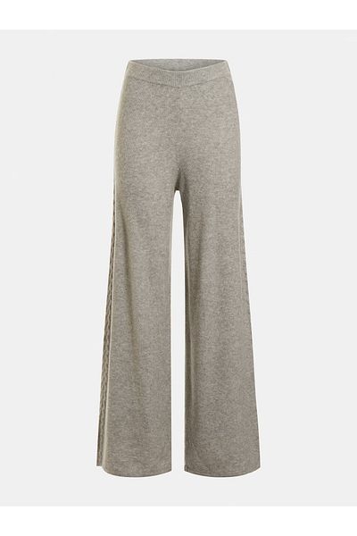 Guess ES TERESA CABLE WIDE women's trousers gray