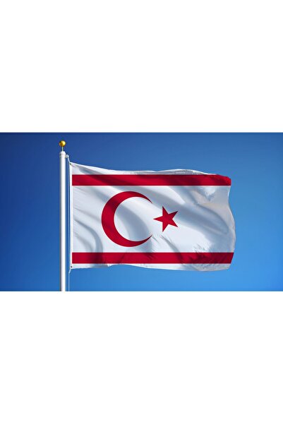 CMB SHOP CMB BAYRAK Kuzey Kıbrıs Türk Cumhuriyeti Milli Gönder Bayrağı Raşel Kumaş Dijital Bask 100cm x 150cm
