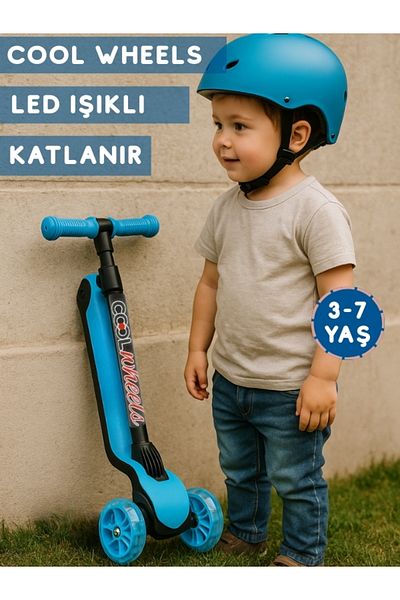 Scooter Cool Wheels Foldable 3 Wheel Scooter with Led Lights |   Cool Wheels Cortix 3-7 Years