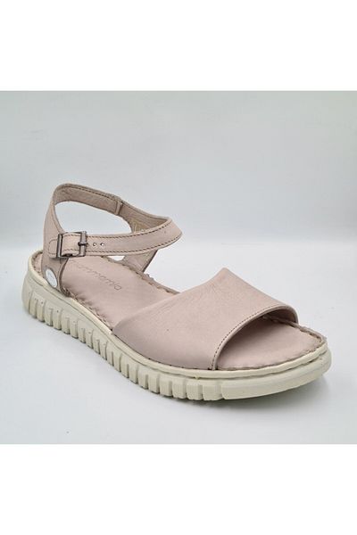 Mammamia D24YS-1345 S.Grey Γυναικεία σανδάλια με ανατομική σόλα από γνήσιο δέρμα