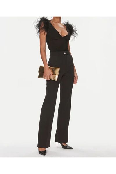 Guess GUESS NEW CARLA PANT women's trousers black