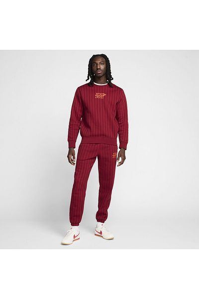 Nike M NK CLUB BB CREW JDI AOP men's sweatshirt red