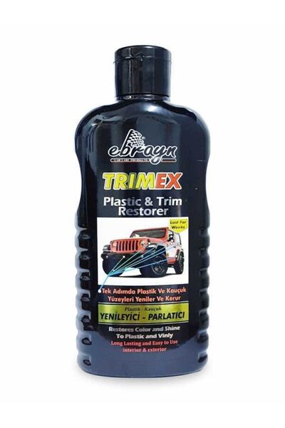 Ebrayn Trimex Plastik & Kauçuk Yüzey Yenileyici Ve Parlatıcı – Uzun Süreli Etki 200ml