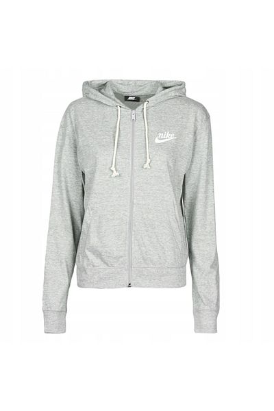 Nike W NSW GYM VNTG JSY FZ HOODIE women's sweatshirt, gray