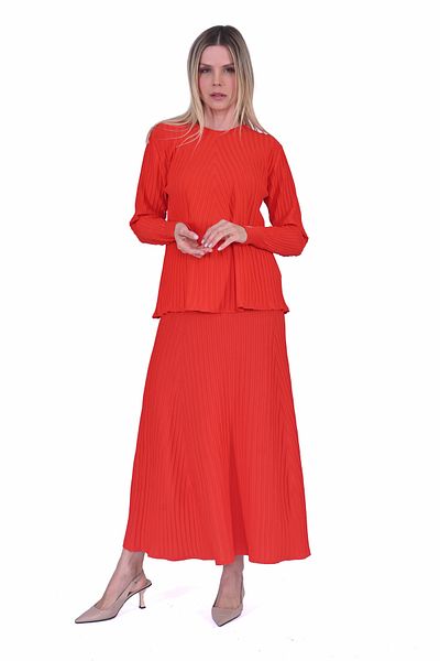 Invee Invee 6985 Orange Knitwear Tunic