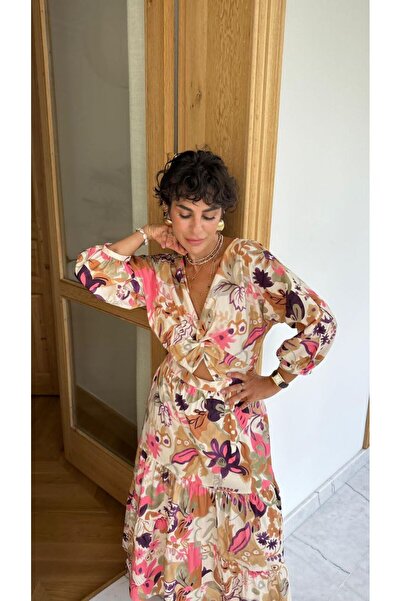 Sachistanbul Knot Detailed Backless Dress