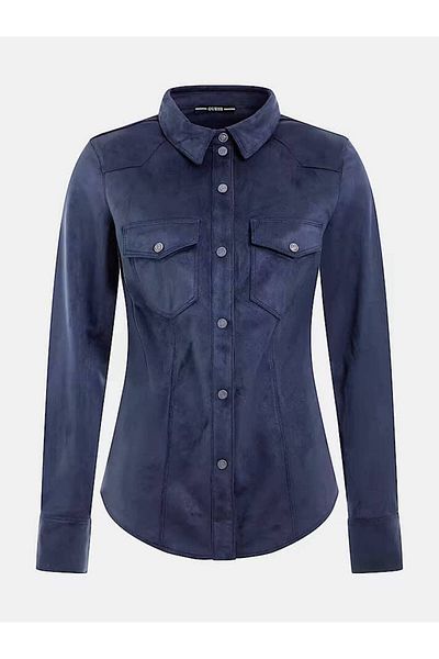 Guess NEW LS DAISY SHIRT cămașă de damă albastră