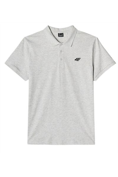 4F TRIOU POLO M316 tricou barbatesc gri