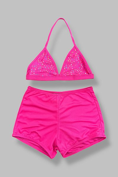 Nilmay mayo Girl's Bikini Set with Shorts