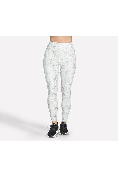 SKECHERS GOFLEX RIB FLORAL MIRAGE FL HW LEGGING women's leggings white
