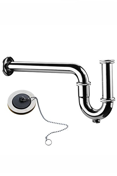 banyonatural Paslanmaz Çelik Ss304 Kalite Krom U Borulu Lavabo Evye Sifonu Lavabo Evye Gider Borusu