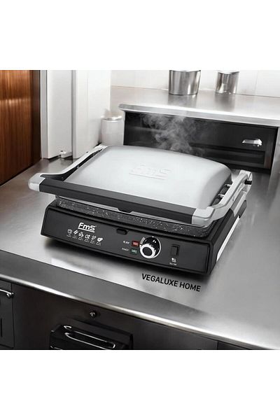 FMS Granite Panini Grill Arm Toaster Inox