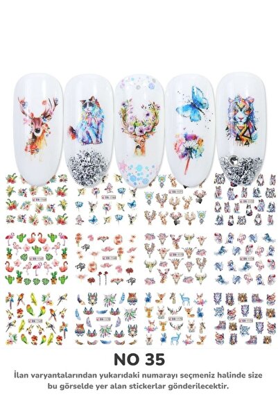 Full Beauty Renkli ve Desenli Tırnak Stickerları - Nail Art Sticker Çeşitleri...
