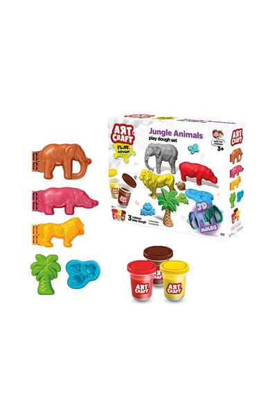 thebestnzm مجموعة عجينة أرت كرافت لحيوانات الغابة للأطفال 03997 168 جرام -fentoys
