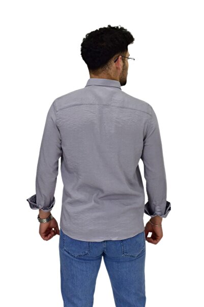 Raymons Чоловіча спортивна сорочка з довгими рукавами Silim Fit G5033 BGL-ST04492