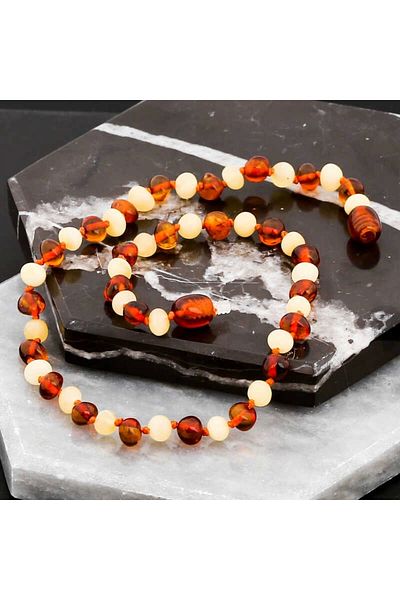 Gumush Baby Drop Amber Teeth Necklace
