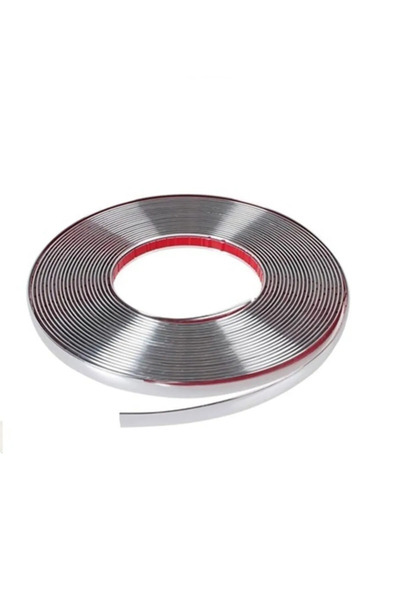 Extra Marketing Universal Yapışkanlı Nikelaj Şerit Bant Çıta 18mm 5 Metre Krom