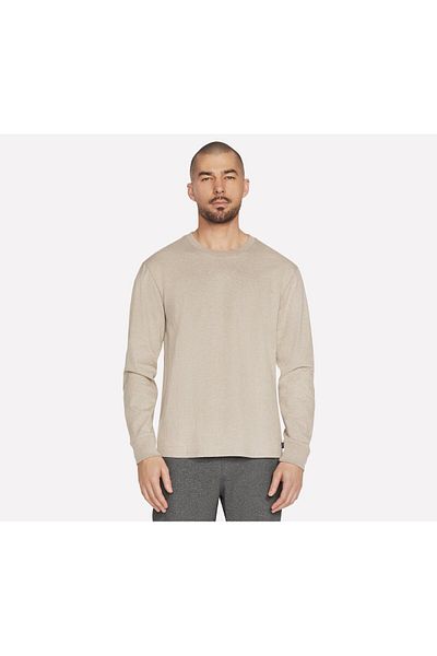 SKECHERS SKECHJERSEY MAX LS TEE men's longsleeve beige