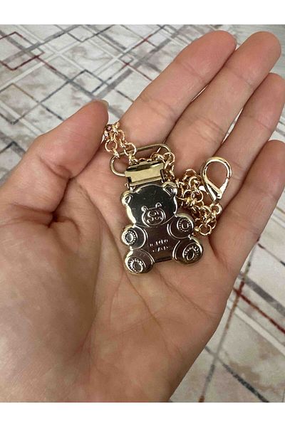 Sahi Aksesuar Gold Bear Clip Baby Pacifier Chain - Pacifier Strap Bezyi1695