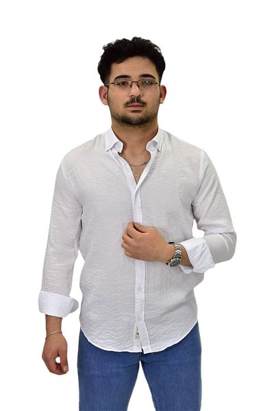 Raymons Ανδρικό μακρυμάνικο πουκάμισο Silim Fit G5033 BGL-ST04492