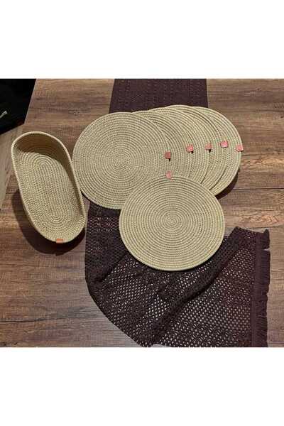 shop supla amerika servis takımı 6 lı ve 1 sepet toplam 7 ürün şık tasarım ev...