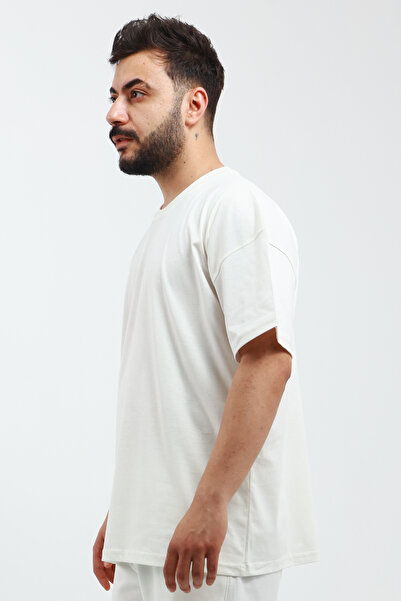 OXVİN Ανδρικό 100% βαμβακερό πλεκτό T-Shirt OVERSIZED (RELAXED FIT)