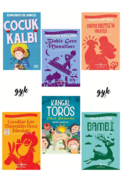 Mercan Kitap 2.3.4.5 Sınıflar İçin Okuma Kitapları 6 Kitap Set