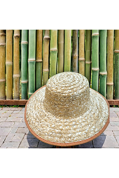 ankays Pălărie Fedora din paie cu aspect natural, pălărie Fedora lată, pălări...