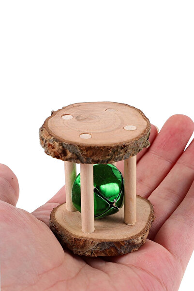 Alyones 2'li Çıngıraklı Doğal Ahşap Kemirme Oyuncağı - Diş Bakımı ve Eğlence ...