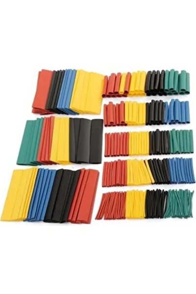 LEDONLİNE Renkli Makaron Seti Isıyla Daralan Kablo Tamir Seti Shrink Şarj Kab...