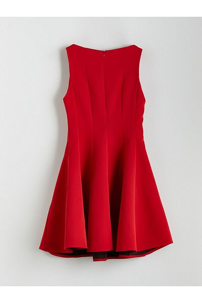 LC Waikiki Boat Neck Mini Dress