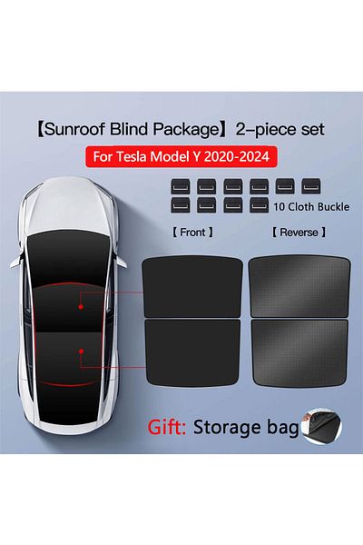 Choice Modely 2020-2024 B Sunshades For Tesla Model 3 Sunroof Highland 2025 Model Y 2020-25 Ice Cloth Buckl